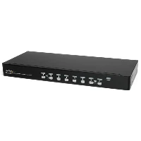 StarTech.com 8 Port 1U Rackmount USB KVM Switch Kit with OSD and Cables, 1920 x 1440 pixels, Rack mounting, 12 W, 1U, Black