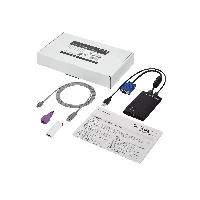 StarTech.com KVM Console to USB 2.0 Portable Laptop Crash Cart Adapter, USB, USB, VGA, Black, USB Mini-B, PS/2 + USB 2.0 A + VGA