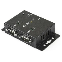 StarTech.com 2 Port Industrial Wall Mountable USB to Serial Adapter Hub with DIN Rail Clips, USB 2.0 Type-B, Serial, Black, Steel, Activity, Windows 2000, Windows 2000 Professional, Windows 7, Windows 7 Enterprise, Windows 7 Enterprise...