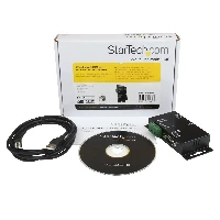 StarTech.com 1 Port Metal Industrial USB to RS422/RS485 Serial Adapter w/ Isolation, USB B, RS-422/485, 1.8 m, Black