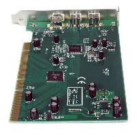 StarTech.com 3 Port 2b 1a PCI 1394b FireWire Adapter Card with DV Editing Kit, IEEE 1394/Firewire, PCI 2.2, Green, Stainless steel, CE, FCC, UL, Texas Instruments - 3AA651W, 0.8 Gbit/s