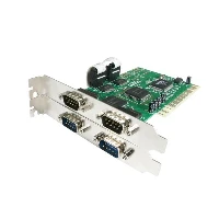 StarTech.com 4 Port PCI RS232 Serial Adapter Card with 16550 UART, PCI, Parallel, RS-232, CE, FCC, RoSH, MosChip MCS9845, 32 B
