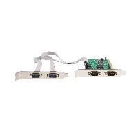 StarTech.com 4 Port PCI RS232 Serial Adapter Card with 16550 UART, PCI, Parallel, RS-232, CE, FCC, RoSH, MosChip MCS9845, 32 B