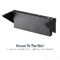StarTech.com 4U 19in Steel Vertical Wall Mount Equipment Rack Bracket, Wall mounted rack, 4U, 56.7 kg, 1.1 kg, Black