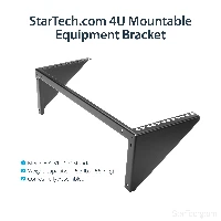 StarTech.com 4U 19in Steel Vertical Wall Mount Equipment Rack Bracket, Wall mounted rack, 4U, 56.7 kg, 1.1 kg, Black