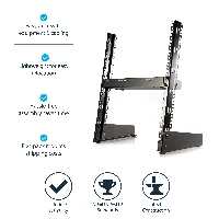 StarTech.com 12U 19in Desktop Open Frame 2 Post Rack, Freestanding rack, 12U, 50 kg, 2.69 kg, Black