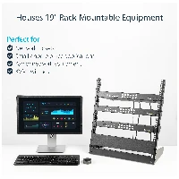 StarTech.com 12U 19in Desktop Open Frame 2 Post Rack, Freestanding rack, 12U, 50 kg, 2.69 kg, Black