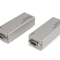StarTech.com Serial DB9 RS232 Extender over Cat 5 - Up to 3300 ft (1000 meters), VGA, Serial, RS-232, Silver, DC, 0 - 70 C