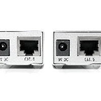 StarTech.com Serial DB9 RS232 Extender over Cat 5 - Up to 3300 ft (1000 meters), VGA, Serial, RS-232, Silver, DC, 0 - 70 C