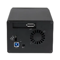 StarTech.com USB 3.0/eSATA Dual 3.5 SATA III Hard Drive External RAID Enclosure w/ UASP and Fan  Black, HDD enclosure, 3.5
