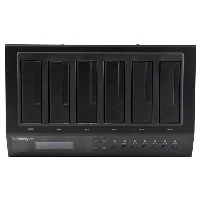StarTech.com USB 3.0 / eSATA 6-Bay Hard Drive Duplicator Dock - 15 HDD / SSD Cloner and Eraser, 6000 GB, 2.5,3.5