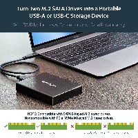 StarTech.com Dual-Slot Drive Enclosure for M.2 SATA SSDs - USB 3.1 (10Gbps) - RAID, SSD enclosure, M.2, M.2, Serial ATA, Serial ATA II, Serial ATA III, 10 Gbit/s, USB connectivity, Black