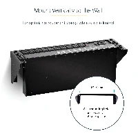 StarTech.com 3U 19in Steel Vertical Wall Mount Equipment Rack Bracket, Wall mounted rack, 3U, 56.7 kg, 921 g, Black