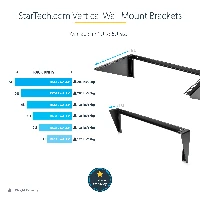 StarTech.com 3U 19in Steel Vertical Wall Mount Equipment Rack Bracket, Wall mounted rack, 3U, 56.7 kg, 921 g, Black