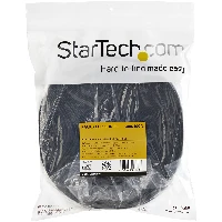 StarTech.com 25ft Hook and Loop Roll - Cut-to-Size Reusable Cable Ties - Bulk Industrial Wire Fastener Tape /Adjustable Fabric Wraps Black / Resuable Self Gripping Cable Management Straps, Hook & loop cable tie, Nylon, Black, -10 - 80 C, 7600 mm, 19 mm