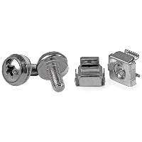 StarTech.com 50 Pkg M5 Mounting Screws and Cage Nuts for Server Rack Cabinet, Screw, Silver, 210 g, 50 pc(s), 120 mm, 222 mm