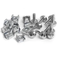 StarTech.com 50 Pkg M5 Mounting Screws and Cage Nuts for Server Rack Cabinet, Screw, Silver, 210 g, 50 pc(s), 120 mm, 222 mm