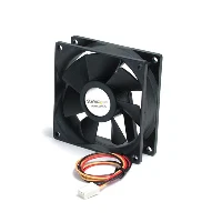 StarTech.com 80x25mm Ball Bearing Quiet Computer Case Fan w/ TX3 Connector, Fan, 8 cm, 2000 RPM, 27 dB, 26.6 cfm, Black