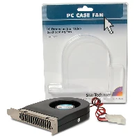 StarTech.com Expansion Slot Rear Exhaust Cooling Fan with LP4 Connector, Cooler, 2200 RPM, 32 dB, 6.9 cfm, Black