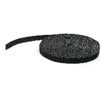 StarTech.com 50ft Hook and Loop Roll - Cut-to-Size Reusable Cable Ties - Bulk Industrial Wire Fastener Tape /Adjustable Fabric Wraps Black / Resuable Self Gripping Cable Management Straps, Hook & loop cable tie, Nylon, Black, -10 - 80 C, 15200 mm, 19 mm