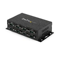 StarTech.com 8 Port USB to DB9 RS232 Serial Adapter Hub  Industrial DIN Rail and Wall Mountable, USB 2.0 Type-B, Serial, Black, Steel, Activity, 5 V