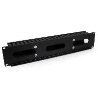 StarTech.com 2U Horizontal Finger Duct Rack Cable Management Panel with Cover, Cable management panel, Black, Plastic, Steel, 2U, EIA RS310-D, CE, TAA, REACH