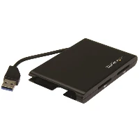 StarTech.com 2-Slot USB 3.0 SD Card Reader - SD 4.0, UHS II, MMC, SD, SDHC, SDXC, Black, 5000 Mbit/s, Plastic, CE, FCC, RoHS, TAA, USB 3.2 Gen 1 (3.1 Gen 1)