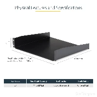 StarTech.com 2U Server Rack Shelf - Universal Rack Mount Cantilever Shelf for 19