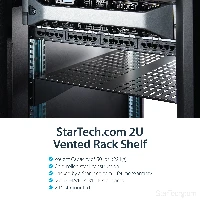 StarTech.com 2U Server Rack Shelf - Universal Vented Rack Mount Cantilever Tray for 19