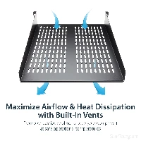 StarTech.com 2U Server Rack Shelf - Universal Vented Rack Mount Cantilever Tray for 19