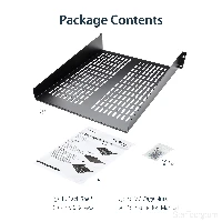 StarTech.com 2U Server Rack Shelf - Universal Vented Rack Mount Cantilever Tray for 19