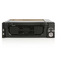 StarTech.com Black Aluminum 5.25in Rugged SATA Hard Drive Mobile Rack Drawer, 13.3 cm (5.25