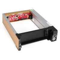 StarTech.com Black Aluminum 5.25in Rugged SATA Hard Drive Mobile Rack Drawer, 13.3 cm (5.25