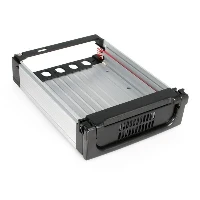 StarTech.com Black Aluminum 5.25in Rugged SATA Hard Drive Mobile Rack Drawer, 13.3 cm (5.25