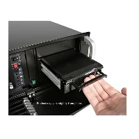 StarTech.com Black Aluminum 5.25in Rugged SATA Hard Drive Mobile Rack Drawer, 13.3 cm (5.25