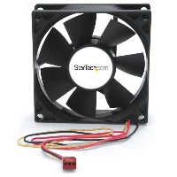 StarTech.com 80x25mm Dual Ball Bearing Computer Case Fan w/ TX3 Connector, Fan, 8 cm, 3000 RPM, 34 dB, 37.3 cfm, Black