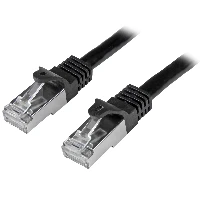 StarTech.com Cat6 Patch Cable - Shielded (SFTP) - 0.5 m, Black, 0.5 m, Cat6, SF/UTP (S-FTP), RJ-45, RJ-45