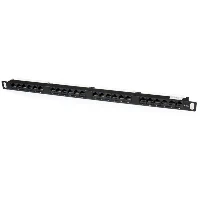 StarTech.com 24 Port 0.5U Cat5e Patch Panel - RJ45 Ethernet Rackmount Cat 5e 110 Patch Panel, RJ-45, Cat5e, Black, Rack mounting, 0.5U, 482 mm