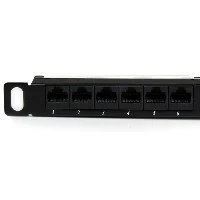 StarTech.com 24 Port 0.5U Cat5e Patch Panel - RJ45 Ethernet Rackmount Cat 5e 110 Patch Panel, RJ-45, Cat5e, Black, Rack mounting, 0.5U, 482 mm