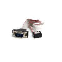 StarTech.com 16in 9 Pin Serial Male to 10 Pin Motherboard Header Panel Mount Cable, Grey, 0.4064 m, DB-9, IDC, Male, Female