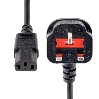 StarTech.com 10ft (3m) UK Computer Power Cable, 18AWG, BS 1363 to C13, 10A 250V, Black Replacement AC Power Cord, Kettle Lead / UK Power Cord, PC Power Supply Cable, TV/Monitor Power Cable, 3 m, C13 coupler, BS 1363, H05VV-F, 250 V