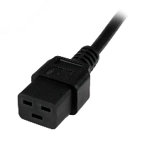 StarTech.com 2m (6ft) Computer Power Cord, 16AWG, EU Schuko to C19, 16A 250V, Black Replacement AC Power Cord, Printer Power Cord, PC Power Supply Cable, Monitor Power Cable - UL Listed, 2 m, CEE7/7, C19 coupler, 250 V