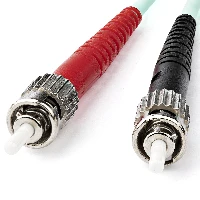StarTech.com 1m (3ft) ST/UPC to ST/UPC OM3 Multimode Fiber Optic Cable, Full Duplex 50/125m Zipcord Fiber, 100G Networks, LOMMF/VCSEL, <0.3dB Low Insertion Loss, LSZH Fiber Patch Cord, 1 m, OM3, ST, ST