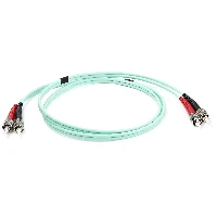 StarTech.com 1m (3ft) ST/UPC to ST/UPC OM3 Multimode Fiber Optic Cable, Full Duplex 50/125m Zipcord Fiber, 100G Networks, LOMMF/VCSEL, <0.3dB Low Insertion Loss, LSZH Fiber Patch Cord, 1 m, OM3, ST, ST