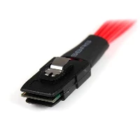 StarTech.com 1m Serial Attached SCSI SAS Cable - SFF-8087 to 4x Latching SATA, Red, Black, SATA III, 1 m, SATA 7-pin, Male/Female, 100 g