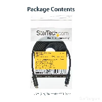 StarTech.com 6 ft. (2 m) Thunderbolt 3 Cable with 100W Power Delivery - 40Gbps, Male, Male, 2 m, Black, Nickel, 40 Gbit/s