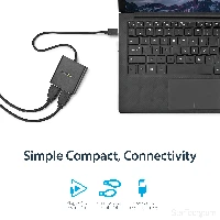 StarTech.com 2-Port Multi Monitor Adapter - USB-C to 2x HDMI Video Splitter - USB Type-C to HDMI MST Hub - Dual 4K 30Hz or 1080p 60Hz - Thunderbolt 3 Compatible - Windows Only, USB Type-C, HDMI output, 3840 x 2160 pixels