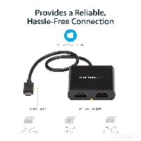 StarTech.com 2-Port Multi Monitor Adapter - USB-C to 2x HDMI Video Splitter - USB Type-C to HDMI MST Hub - Dual 4K 30Hz or 1080p 60Hz - Thunderbolt 3 Compatible - Windows Only, USB Type-C, HDMI output, 3840 x 2160 pixels
