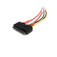 StarTech.com 12in 22 Pin SATA Power and Data Extension Cable, 0.35 m, SATA I, SATA 22-pin, SATA 7-pin + 15-pin, Male/Female, Red