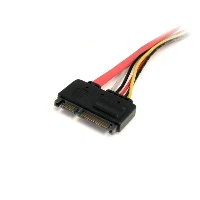 StarTech.com 12in 22 Pin SATA Power and Data Extension Cable, 0.35 m, SATA I, SATA 22-pin, SATA 7-pin + 15-pin, Male/Female, Red
